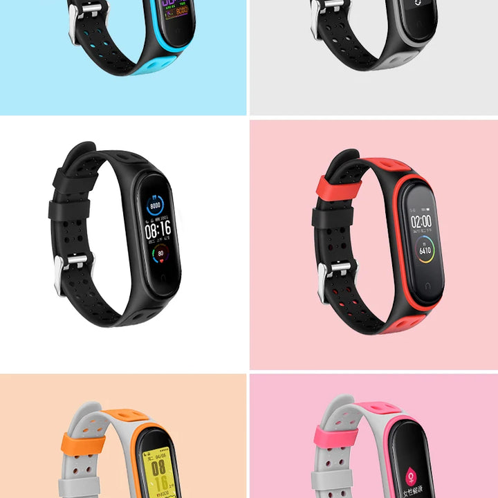Silicone Smart watchband for xiaomi mi band 7 6 5 4 Wristband Mi band  replacement belt correa for XIOmi mi band 3 4 5 bracelet
