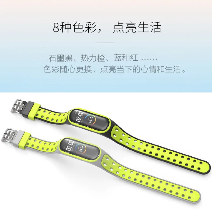 Silicone Smart watchband for xiaomi mi band 7 6 5 4 Wristband Mi band  replacement belt correa for XIOmi mi band 3 4 5 bracelet