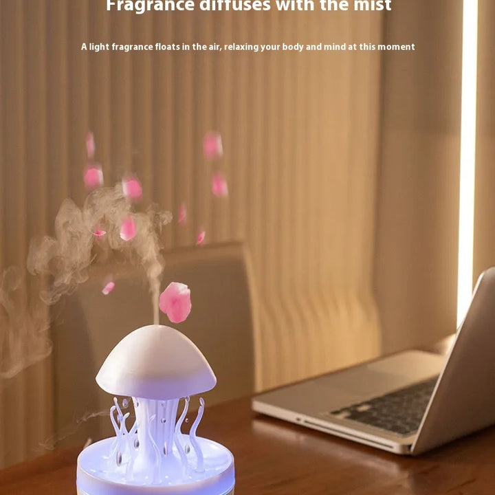Rotating Water Drop Aroma Diffuser Colorful Night Lamp