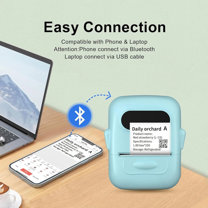 MARKLife P50 Thermal Wireless Label Printer Portable Bluetooth Sticker Mini Printer Barcode Label Maker Price Tag Printers DIY