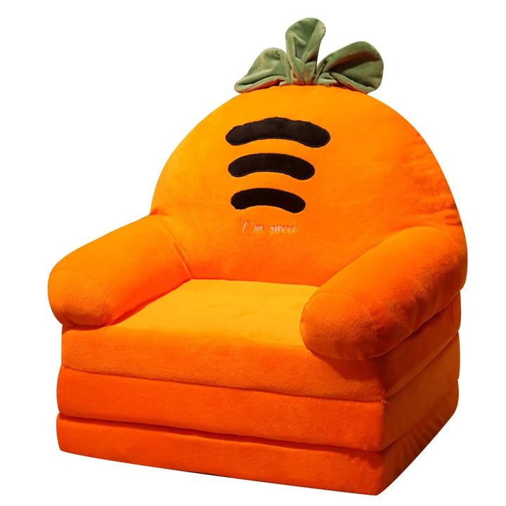 Plush Foldable Kids Sofa Backrest Armchair 2 In 1 Foldable Children Sofa Cute Cartoon Lazy Sofa Children Flip Open Sofa Bed For