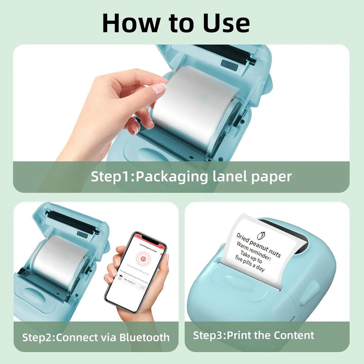 MARKLife P50 Thermal Wireless Label Printer Portable Bluetooth Sticker Mini Printer Barcode Label Maker Price Tag Printers DIY