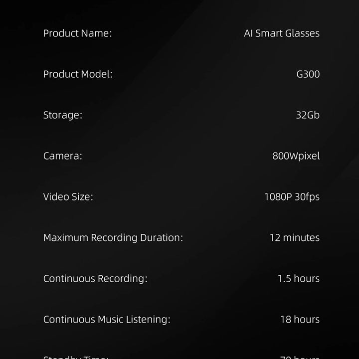 Xiaomi 4k Smart AI Bluetooth Glasses HD 800W pixel Shooting Waterproof Camera Photo Video Voice Call Translation Smart Glasses