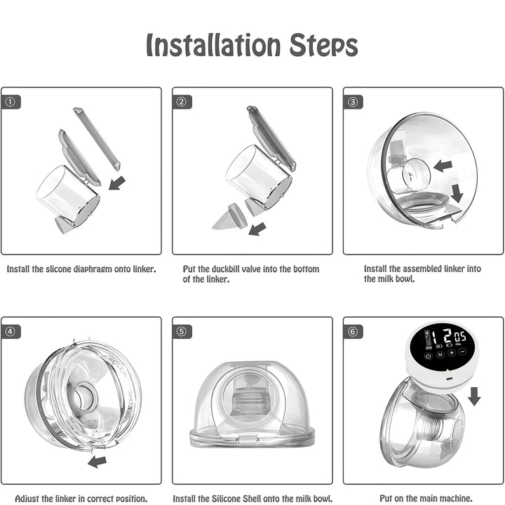 Wearable Electric Breast Pump Painless Double-Sided, Fully Automatic, Hands-Free Breast Collector for Breastfeeding