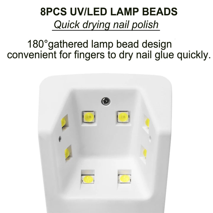 Mini UV Led Lamp Rechargeable Nail Lamp for Gel Polish Portable Nail Dryers Machine Nail UV Art Tools Gel Lamp