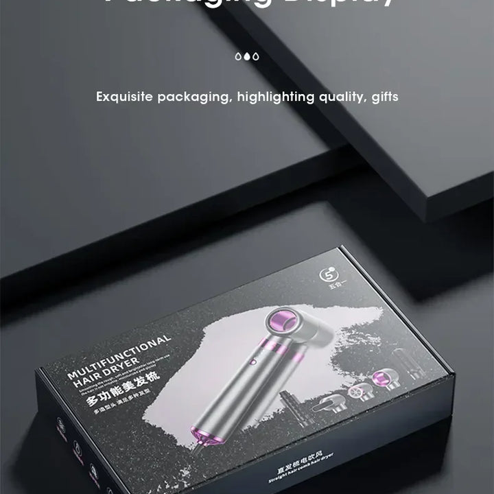 2025 Electric Hair Dryer 5in1 Multifunctional Hair Straightener Negative Ion Hair Care Curler Blow Dryer Styling Set Strong Wind