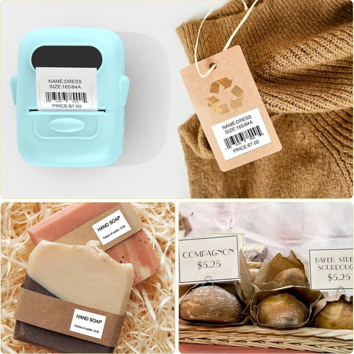 MARKLife P50 Thermal Wireless Label Printer Portable Bluetooth Sticker Mini Printer Barcode Label Maker Price Tag Printers DIY