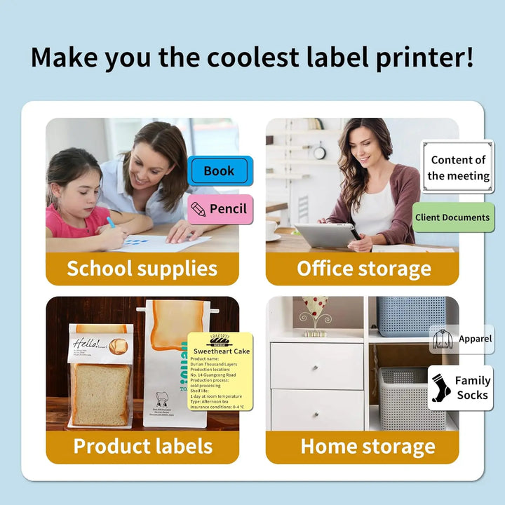 MARKLife P50 Thermal Wireless Label Printer Portable Bluetooth Sticker Mini Printer Barcode Label Maker Price Tag Printers DIY