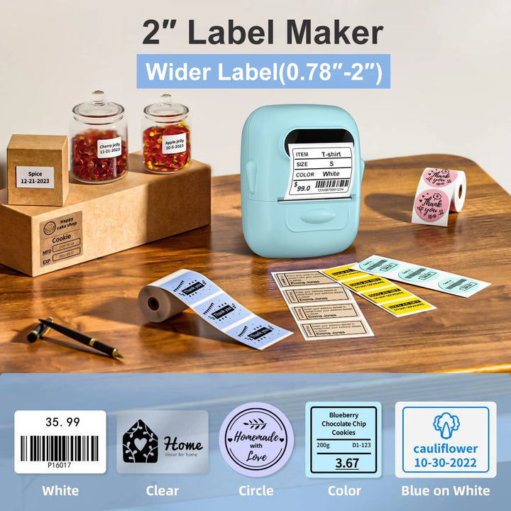 MARKLife P50 Thermal Wireless Label Printer Portable Bluetooth Sticker Mini Printer Barcode Label Maker Price Tag Printers DIY