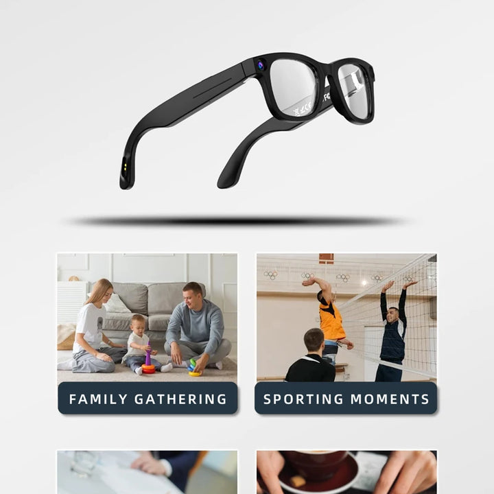 Xiaomi 4k Smart AI Bluetooth Glasses HD 800W pixel Shooting Waterproof Camera Photo Video Voice Call Translation Smart Glasses