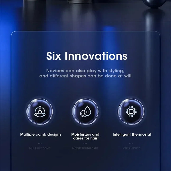 2025 Electric Hair Dryer 5in1 Multifunctional Hair Straightener Negative Ion Hair Care Curler Blow Dryer Styling Set Strong Wind